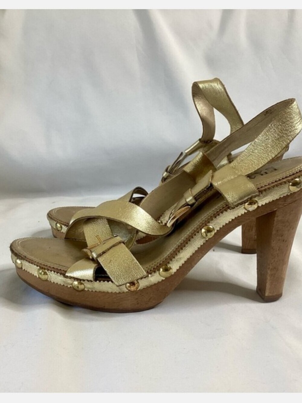 Franco Sarto gold Platform Heels In Gold